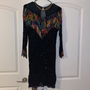 100% silk Sequin and beaded dress
